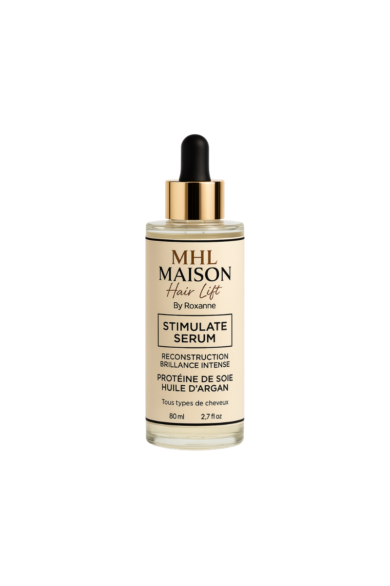 Sérum Capillaire Stimulateur – Protéine de Soie &amp; Huile d’Argan – 80 ml